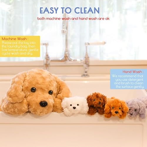 5 Pieces Dog Stuffed Animals For Girls,1 Mommy Dog With 4 Babies,Puppy Stuffed Animals Gifts For Girls 3 4 5 6 7 8 9 Years,Soft Plush Puppy Toys For Kids Christmas,Valentine's,Birthday,Children's Day #TOP3