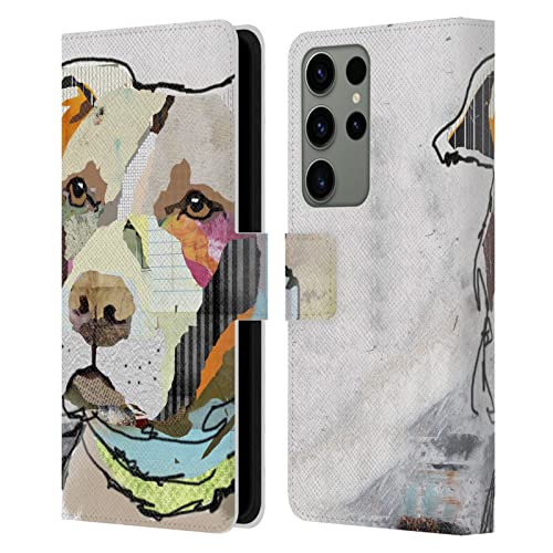 Étui portefeuille Samsung S23 Ultra Michel Keck Pit Bull en cuir avec support vidéo