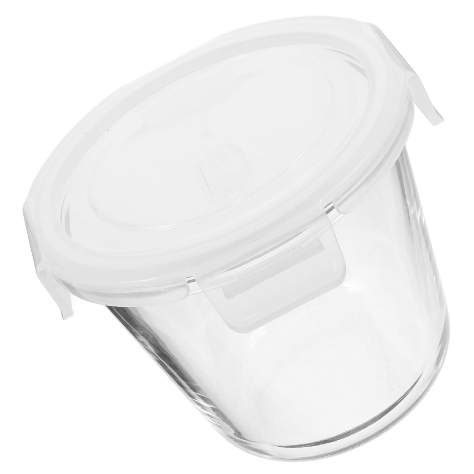 Gatuida Recipiente de Vidrio con Tapa Hermética para Comida Tazón Redondo de Ligero y Portátil para Almacenar y Preparar Alimentos Casa o