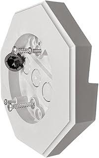 iMBAPrice IMBA-8141 White Vertical Siding Lamp Mounting Kit with Built-in Electrical Box, 1/2-Inch (0.5") PVC Octagon Mounting Block for Outdoor Light Fixtures, 1-Pack