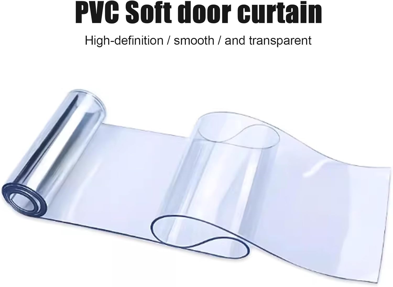 Clear PVC Replacement Strip Curtain - Waterproof Thermal Insulated Door for Warehouse, Walk-in Freezer, Basement - Commercial Grade (W240xH270cm/94.49x106.3in)