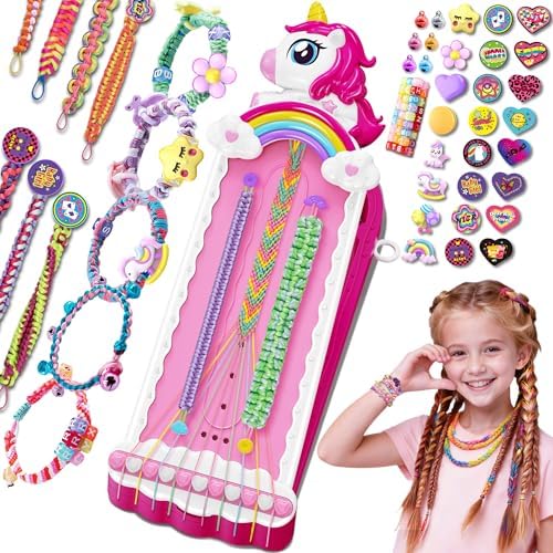 Unicorn Toys for Girls Age 4-6 6-8 8-12, 2-in-1 Friendship Bracel...