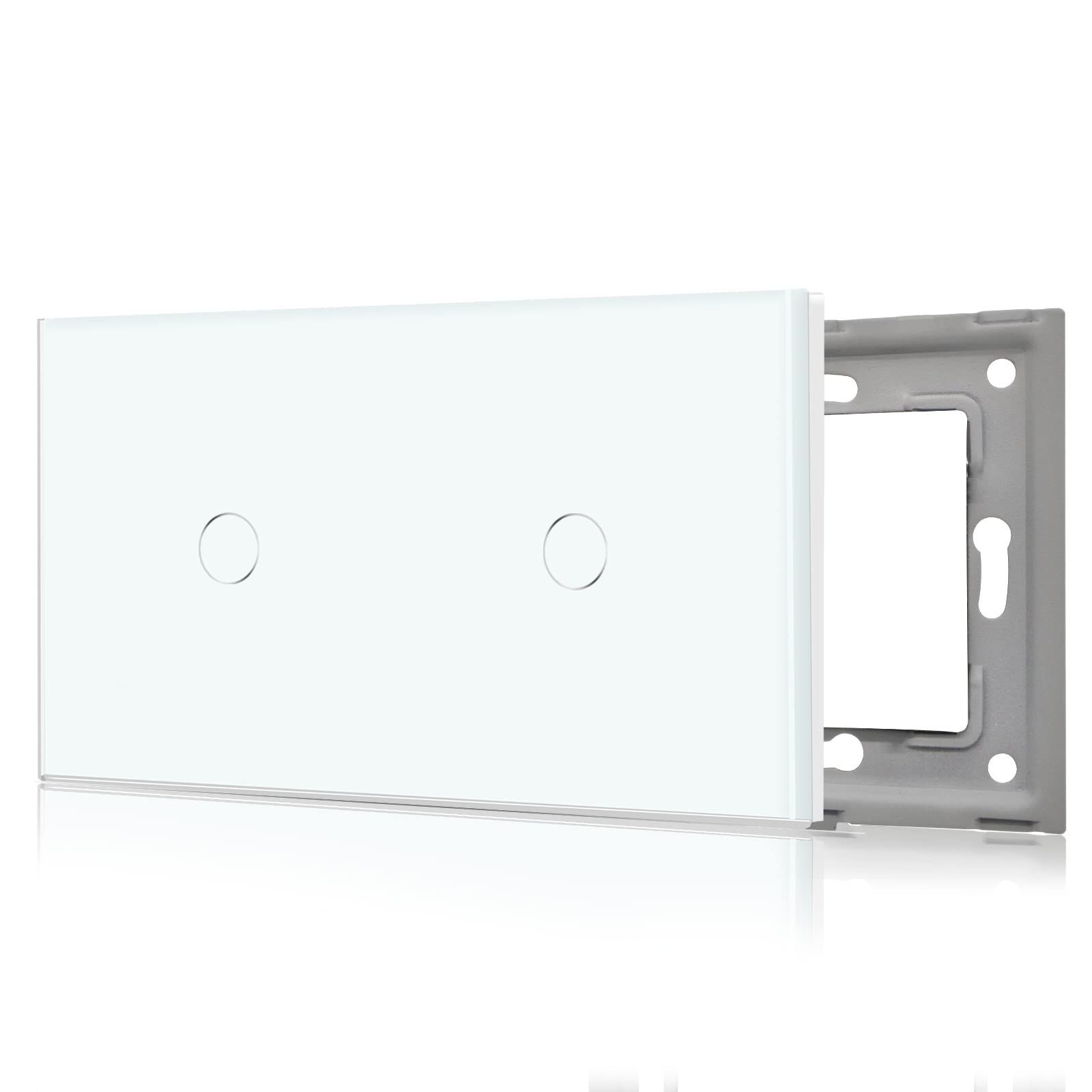 BSEED Interruptor Inteligente WIFI,Interruptores Tactil Con Cristal,Compatible con Alexa,Tuya y Smart Life,Requiere Cable Neutro,2 Gang 1 Vía,86mm Blanco — view 140
