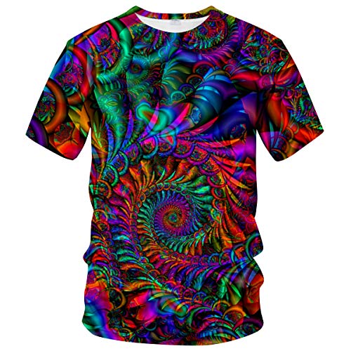 Amazon.com: Hisayhe Trippy T-Shirt 3D Printed Psychedelic Tie Dye