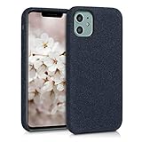 kwmobile Case Compatible with Apple iPhone 11 - Case TPU and Fabric Smartphone Phone Cover in Canvas