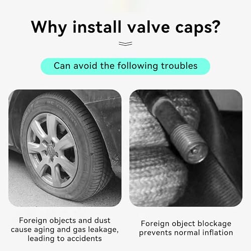 4PCS Car Tire Valve Stem Caps, Aluminum Alloy Wheel Valve Covers, Corrosion Resistant Leak-Proof Tire Air Cap Set, Universal Car Accessories for Vehicle Trucks Motorcycles Bicycles (Purple)