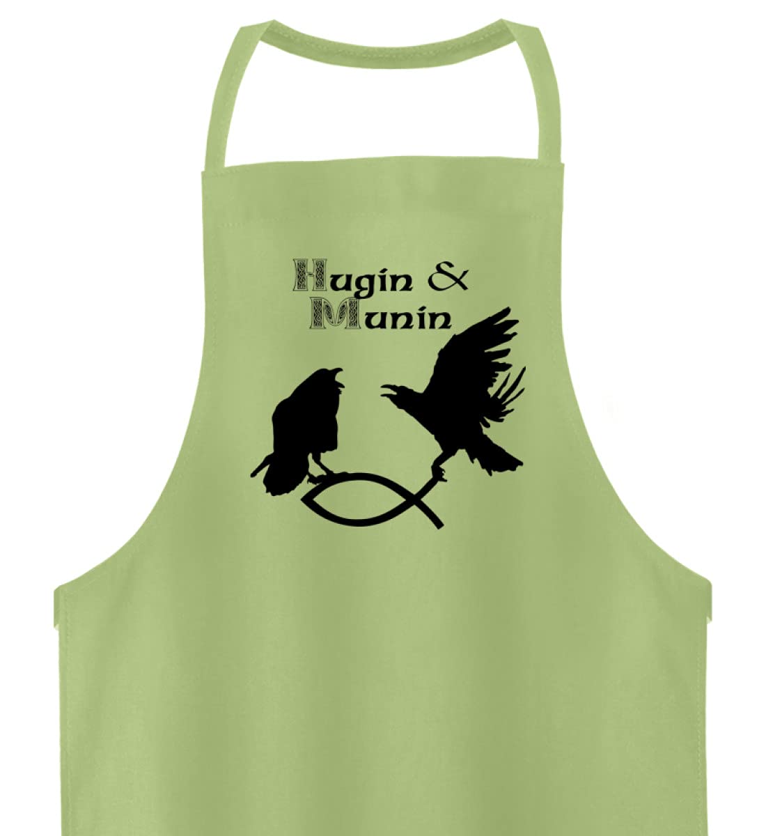Hugin & Munin - Delantal para barbacoa, diseño de pez cristiano Lima pastel. Talla única