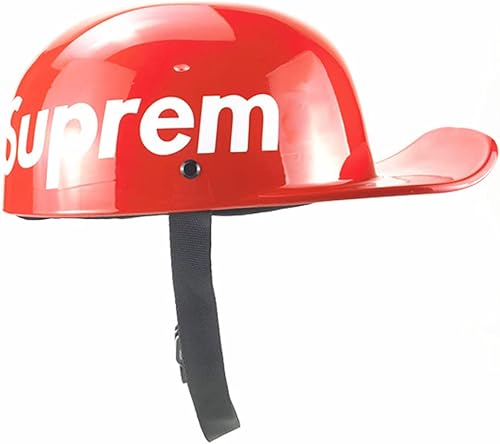 Miniatura 9 de CFZWJ Medio casco de motocicleta para hombres y mujeres, estilo alemán, retro, gorra de béisbol, medio casco certificado por DOT, casco Aldult Jet