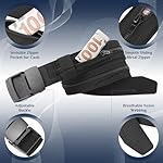 Money Belt- Travel Security Money Belt with Secret Compartment, Anti-Theft Nylon Hidden Money Pouch with Zinc Alloy Buckle for Dad Boyfriend Men, Business Travel Daily - Image 5
