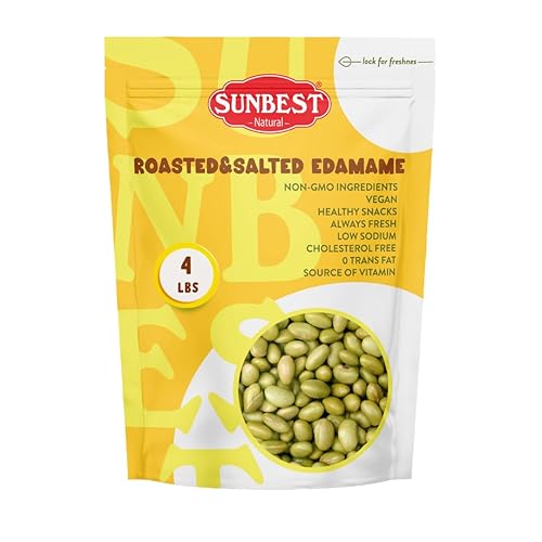 Paquete surtido de frutos secos Sunbest, tostados y salados anacardos, almendras, nueces de Brasil, pacanas, edamames, pistachos de California y