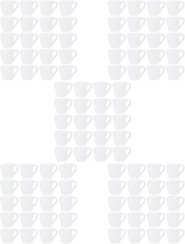 Miniatura 7 de HANABASS 100 tazas de té de plástico para casa de muñecas, accesorios de cocina para casa de muñecas, pequeñas tazas de bebidas de café para