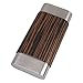 Personalized Visol Terran Ebony Wood & Stainless Steel Cigar Case - Large Ring Gauge Cigars