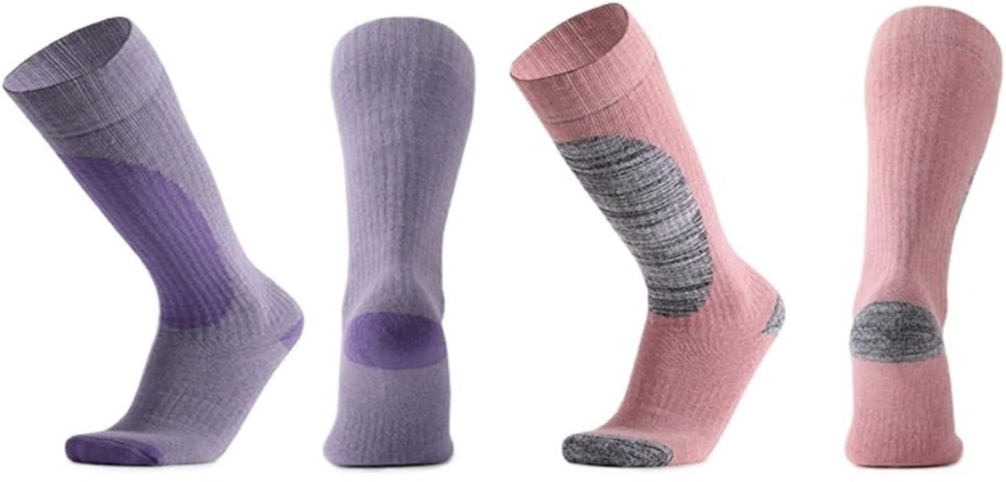 Skarpety termiczne, Skarpety narciarskie Jesienne skarpety Zimowe termiczne snowboardowe Snowboarding(Pink)