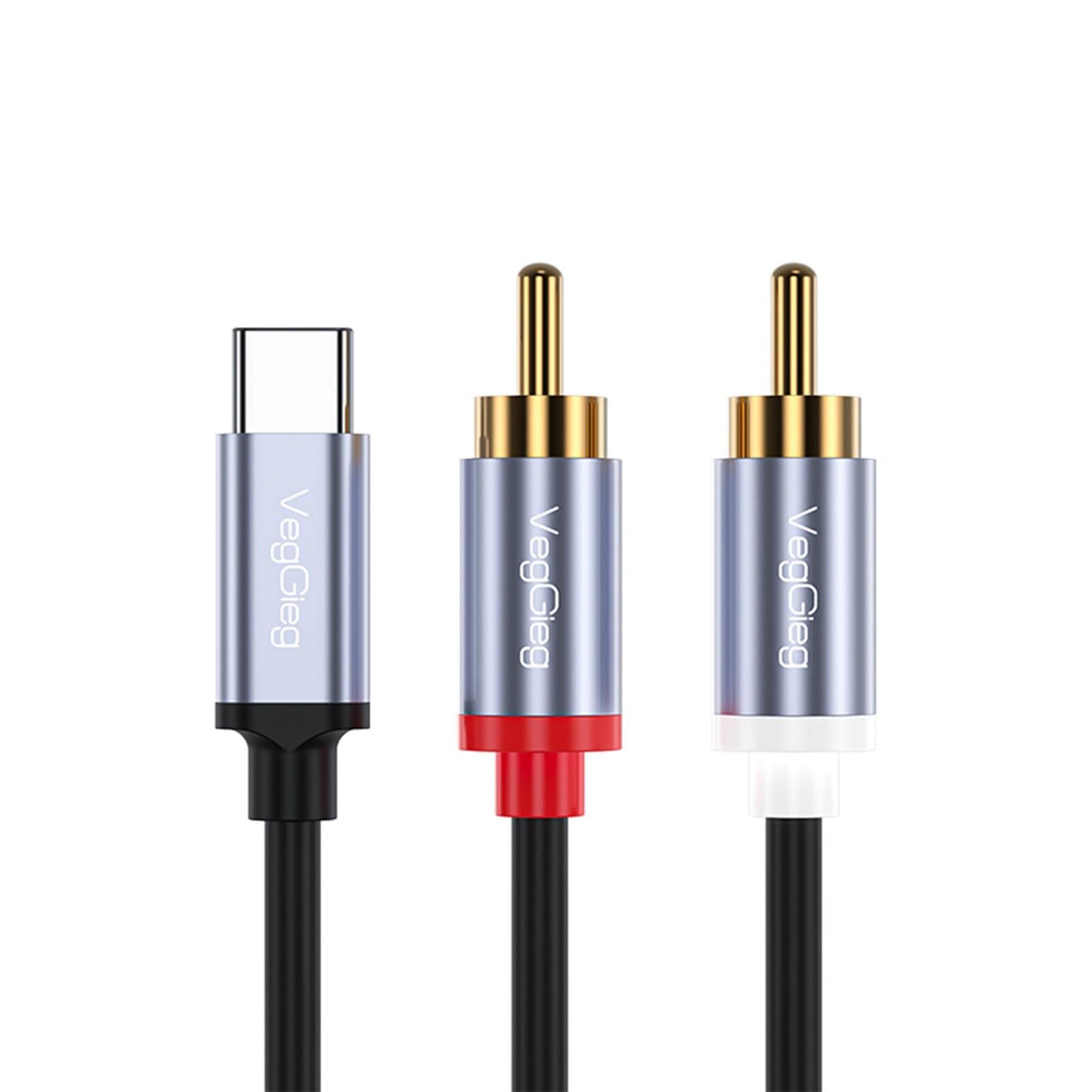 USB Type-C to 2 RCA Ses Kablosu 3 Metre