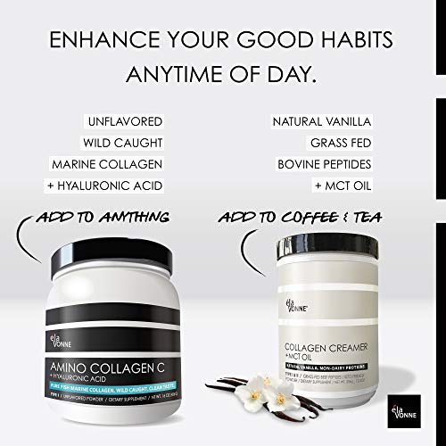E´lavonne Collagen Powder For Women & Men Bundle. Non Gmo Marine Peptides & Grass Fed Bovine. Type I, Ii, Iii. Non Dairy Proteins. Keto & Paleo. Usa. #TOP2