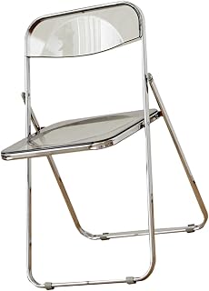 Silla de acrílico Transparente, Plegable, for Maquillaje, Tienda de té con Leche, Restaurante, Tienda de Ropa, Silla for Fotos.(Gray)