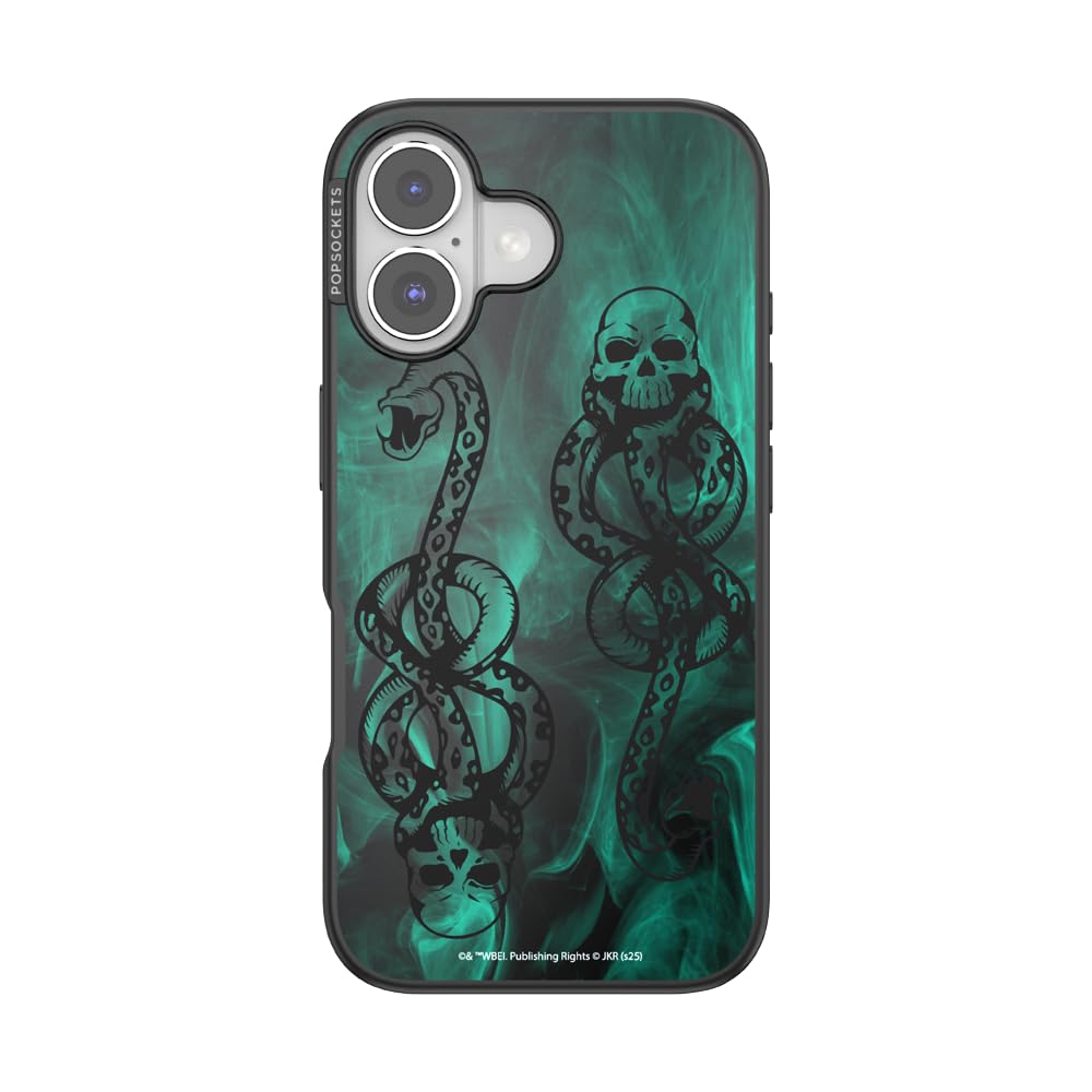 PopSockets iPhone 16 Case Compatible with MagSafe, Phone Case for iPhone 16, Wireless Charging Compatible, Case Only - Harry Potter - Dark Mark