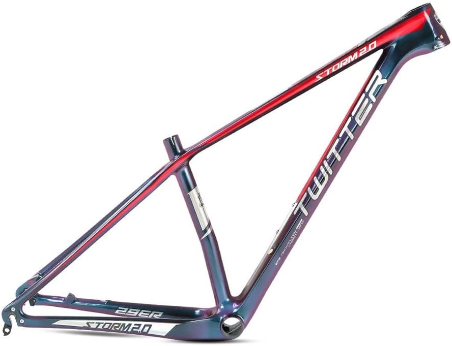 27.5er 29er Mountain Bike Frame Carbon Fiber Bike Disc Brake Frame 15''/17''/19'' Hardtail Frame QR 135mm Internal Routing XC/AM(29 * 15'')