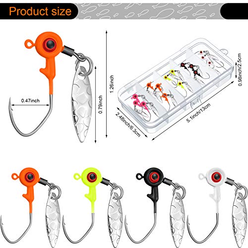 Skylety SKYLETY-JIG HEADS-1188 15 Pieces Fishing Jig Heads Kit Fishing Lures Crappie Jig Heads Hook Road Jig Heads Hooks thumb #2