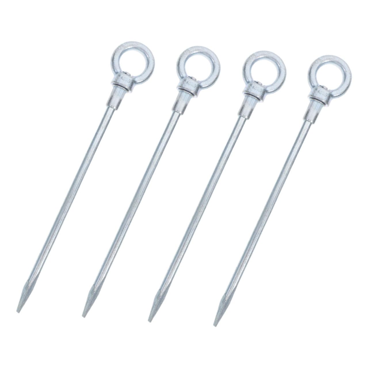 VICASKY 4 piquetas para tienda de campaña: piquetas para tienda de campaña, clavos de metal robustos para tiendas de campaña y lonas, resistentes al viento para un anclaje seguro, ideal para el