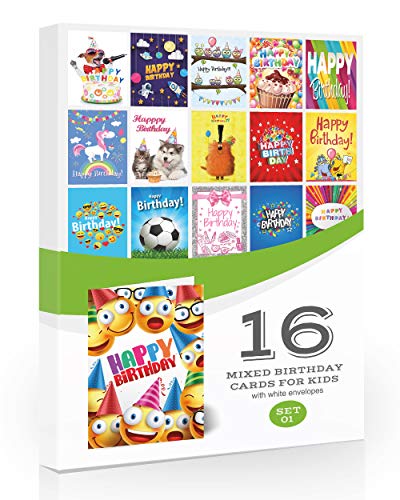Olivia Samuel™, 16 biglietti di compleanno misti