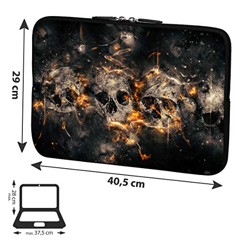 Funda para portátil de 15,6 pulgadas PEDEA evita arañazos diseño calaveras 2