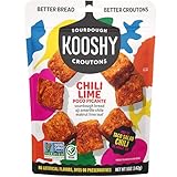 Kooshy Croutons - Poco Picante (Sourdough Bread, Garlic, Basil, Parmesan), All Natural, Vegetarian, Non-GMO Croutons for Salad, Soup and More, 5oz Pouch (1 Pack)