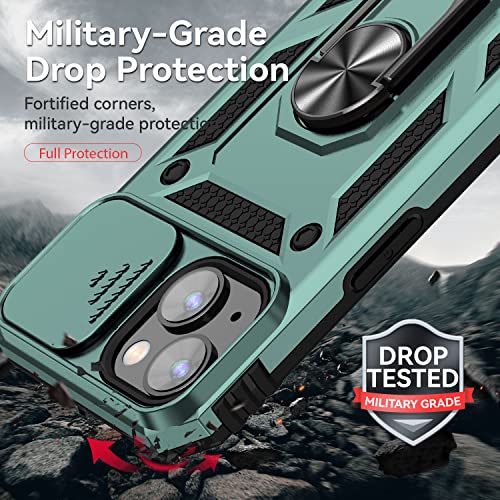 Hitaoyou Compatible with iPhone 14 Plus Case, iPhone 14 Plus Magnetic Case with Camera Cover & Kickstand Military Grade Shockproof Cover - image 6