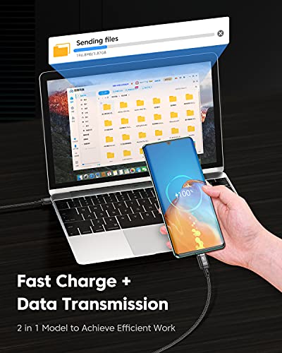 Kuulaa 3Pack Magnetic Charging Cable Usb C,3A Fast Charging/Data Transmission With 3 In 1 Charging Tips Nylon-Braided Phone Cable Compatible For Iproduct/Type C/Micro Device(3.3Ft/3.3Ft/3.3Ft) #TOP4