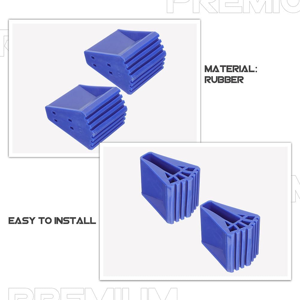 8pcs Ladder Protection Mats: Non-Slip Rubber Step Ladder Legs Feet Replacement Pads Caps for Floor Safety Projects Accessories