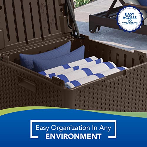 Suncast 60 Gallon Resin Outdoor Patio Storage Box, Java #TOP2