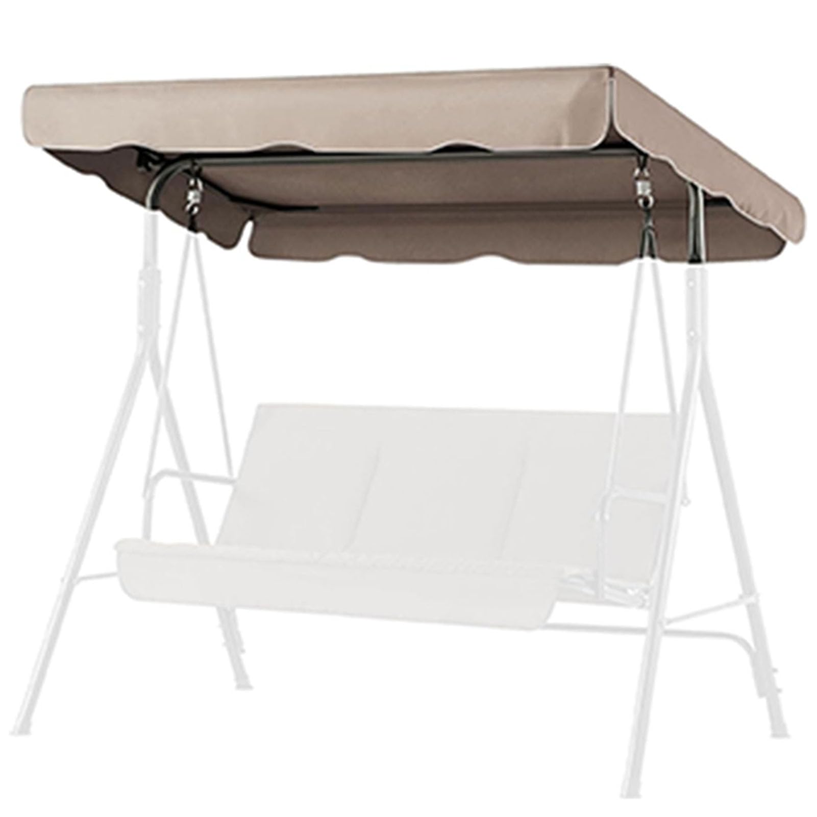 Techo de Repuesto impermeabile per Columpio Jardín Toldo con Protección UV Cubierta de 249 * 185 * 18cm Funda Balancín Resistente para Esterno Accessori Giardini.