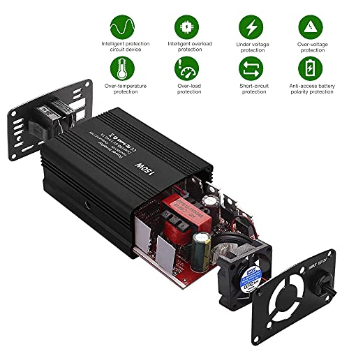 Homdec 150W Power Inverter 12V Dc To 110V Ac Car Plug Adapter Outlet Converter With 3.1A Dual Usb Ac Car Charger For Laptop Computer #TOP6