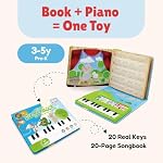 BEST LEARNING My First Piano Book - 20-Key Toy Piano for Kids Ages 3+ | Educational musical toy with 10 nursery rhymes and 6 instrument sounds; birthday gift for 3, 4, 5 year old girls and boys