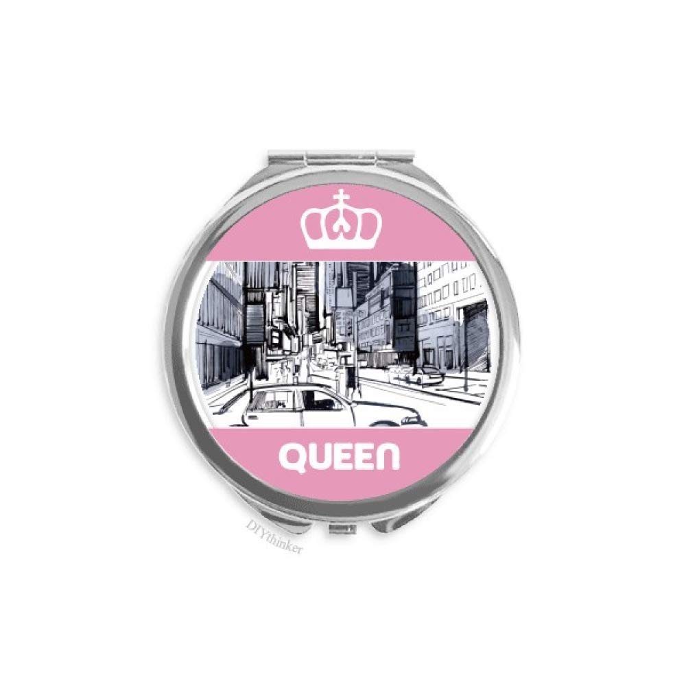 Miroir de maquillage portable cadeau original NYC New York City double face