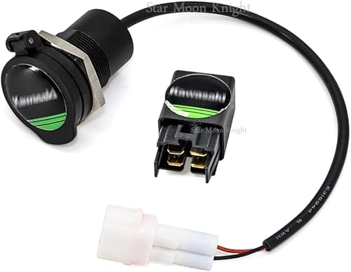 Divisor de enchufe 2 USB cargador cargador de coche con adaptador de corriente de luz LED montaje de enchufe de motocicleta apto para Kawasaki