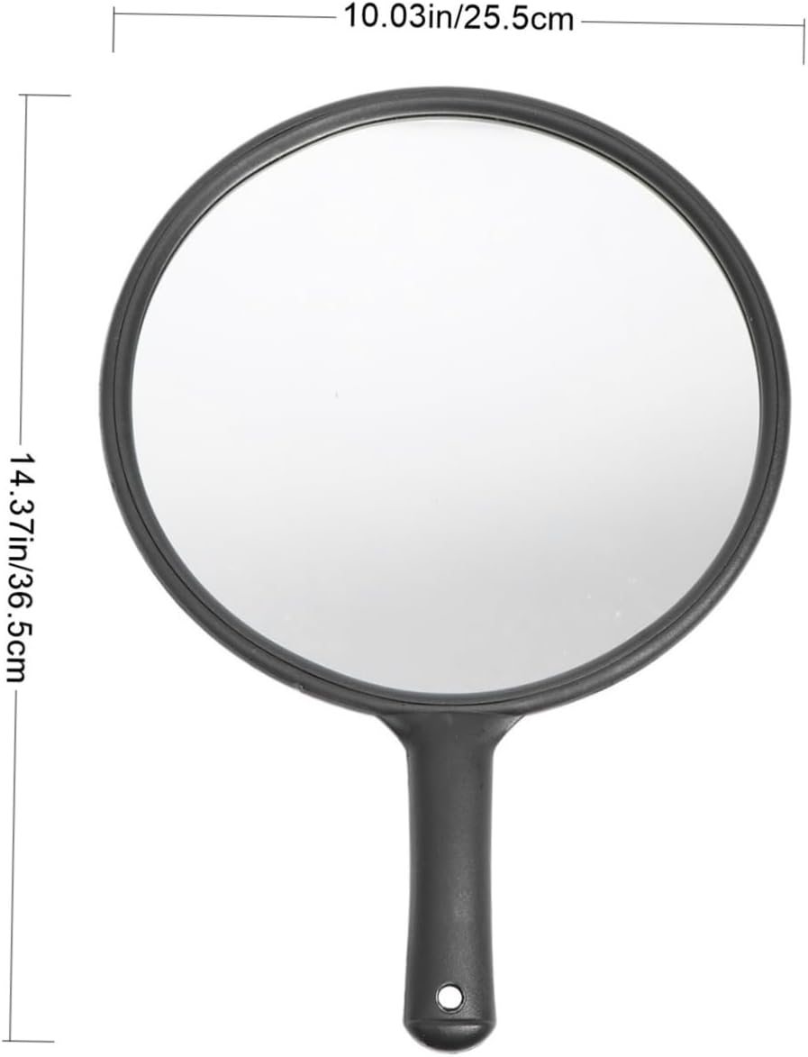 Handheld Makeup Mirror Handle Large Portable Single Side Cosmetic Mirror for Travel Shaving Beauty for Men Women