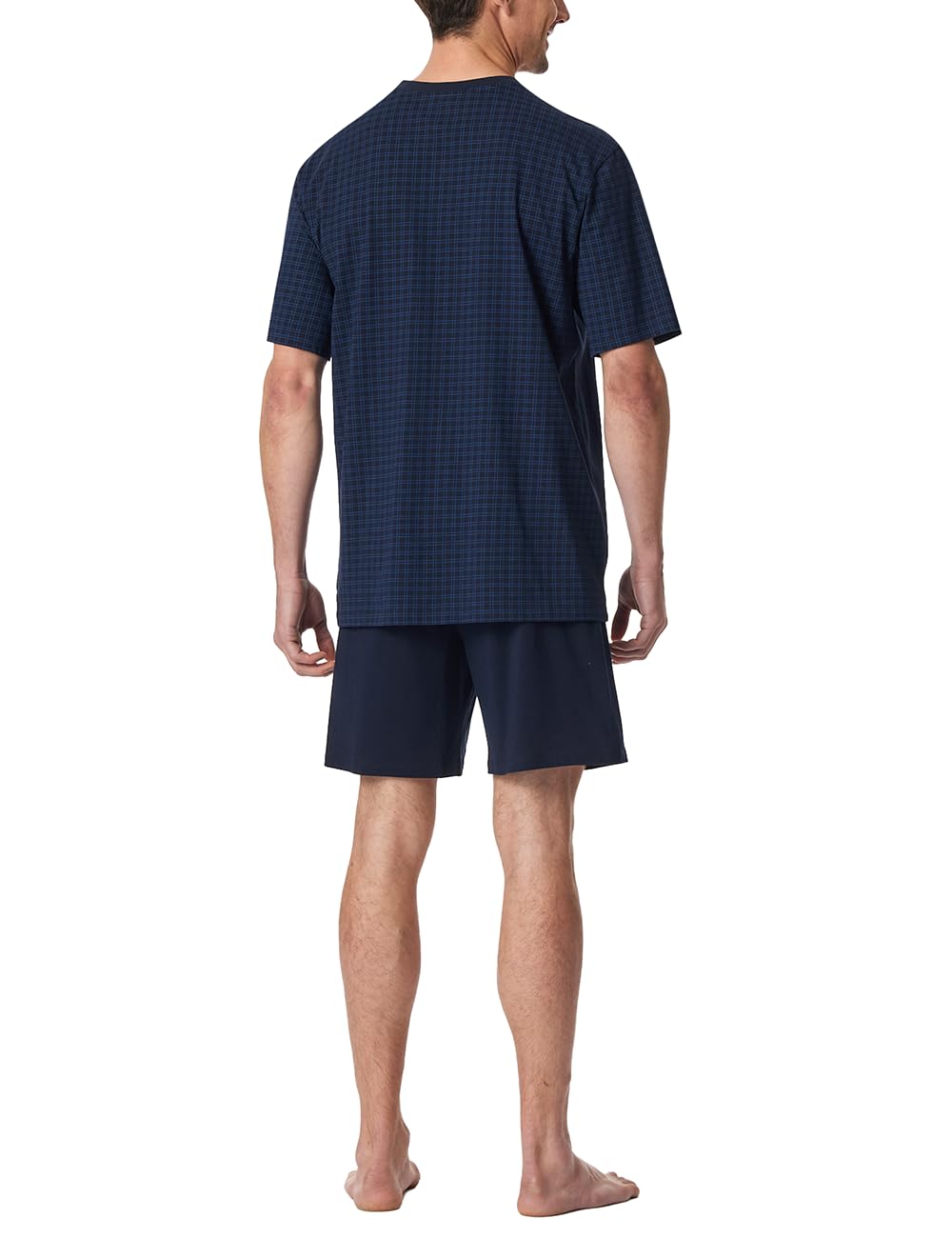 Schiesser Herren Schlafanzug kurz V-Ausschnitt - Nightwear Set, Nachtblau_182193, 56