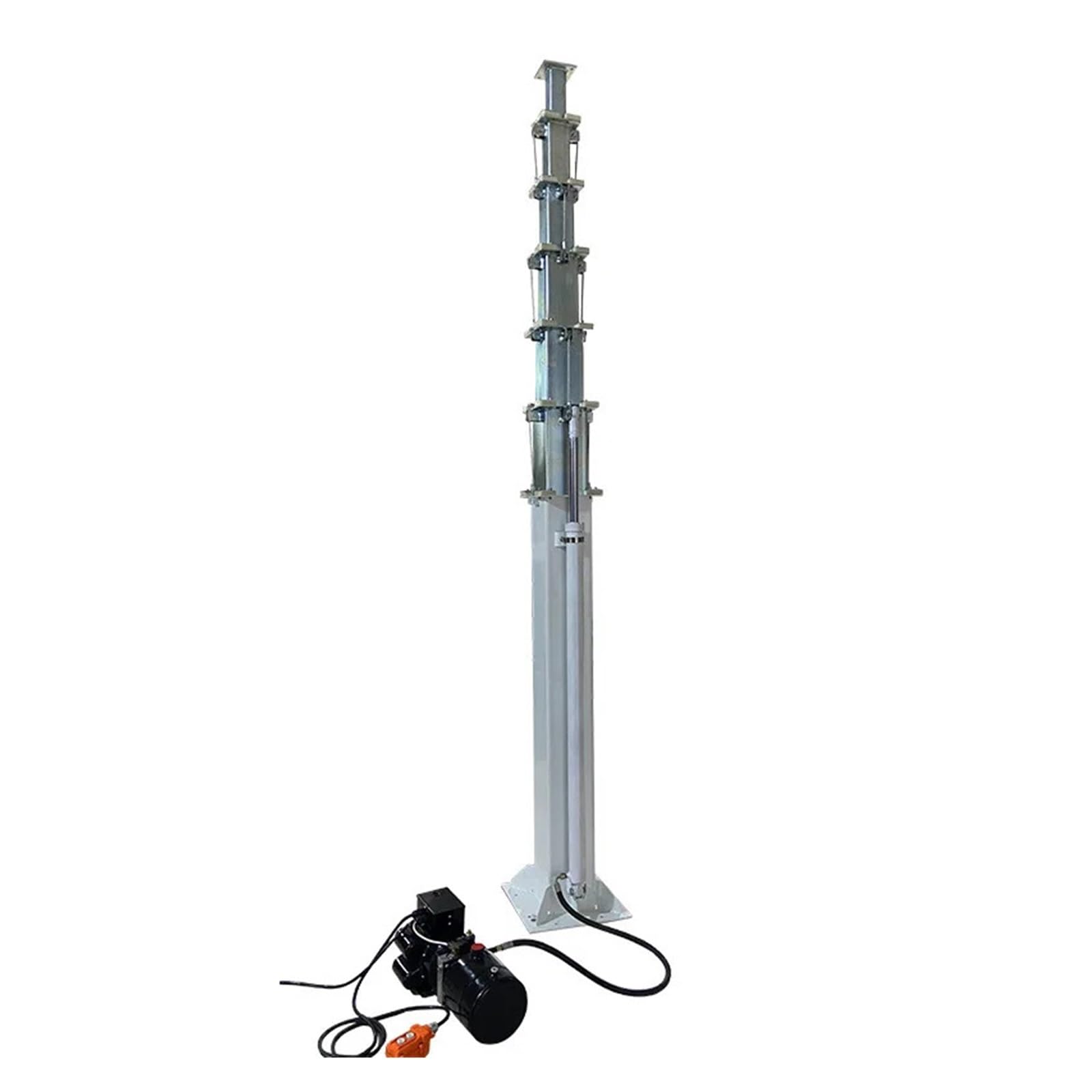 Genterun 9M Hydraulic Mast 4-9M Hydraulic Telescopic Mast, Self-Supporting, For Base Station Antenna Communication Surveillance Broadcasting(9M Hydraulic Mast)