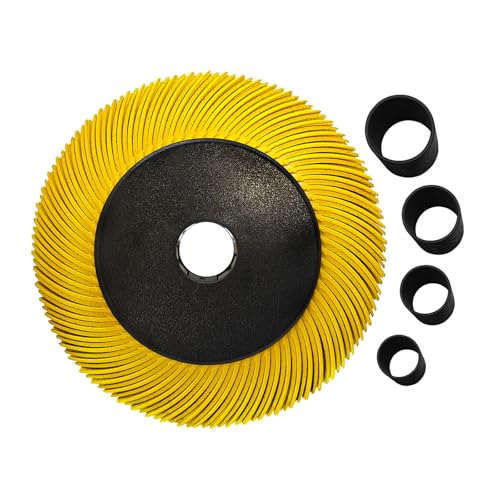 Image of Radial Bristle Brush, 6 in x 1 /2 in x 1 in, 80#, 1SET with Reduction Adapter