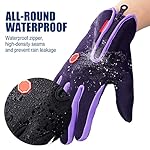 Zhanmai 3/6 Pairs Outdoor Winter Touchscreen Gloves Windproof Waterproof Thermal Gloves for Running Hiking for Men Women - Image 4