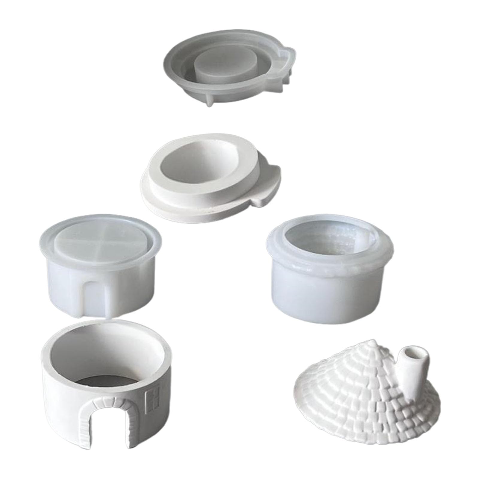 Xjdzineq Christmas Cabin Silicone Molds Epoxy Resin for Making Tealight Holder Christmas Holiday Decoration Making Mold