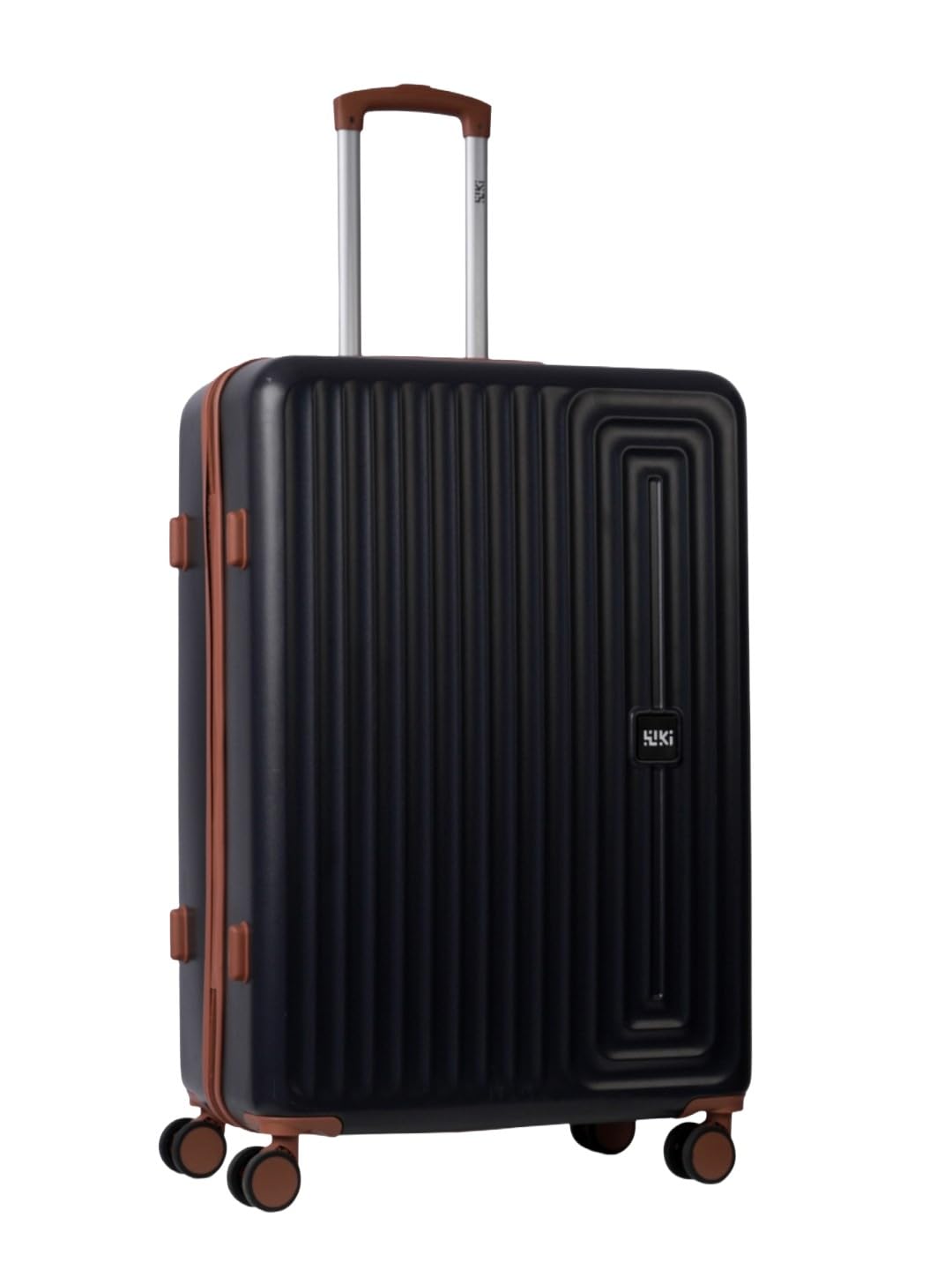 Ripple 8 Wheel Hardside Polycarbonate Trolley,Large,Black-image-29