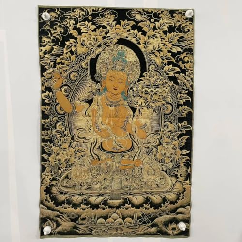 DFSGEP 60x90 cm China Embroidery Thangka Bodhisattva Buddha Painting Mural Handicraft