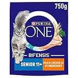 PURINA ONE Senior 11+ Chicken Dry Cat Food 750g (Pack of 4)