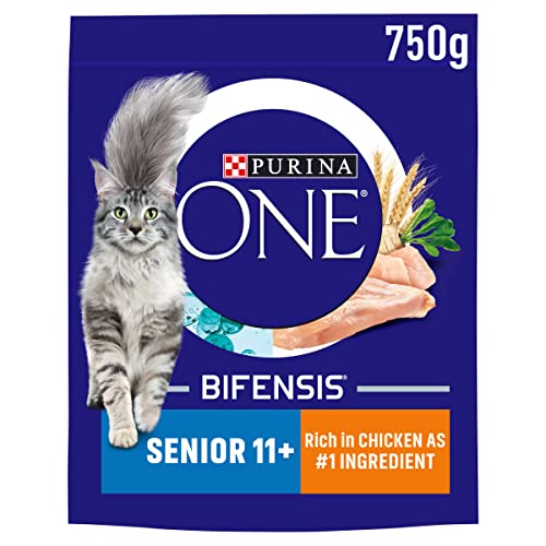 PURINA ONE Senior 11+ Chicken Dry Cat Food 750g (Pack of 4)
