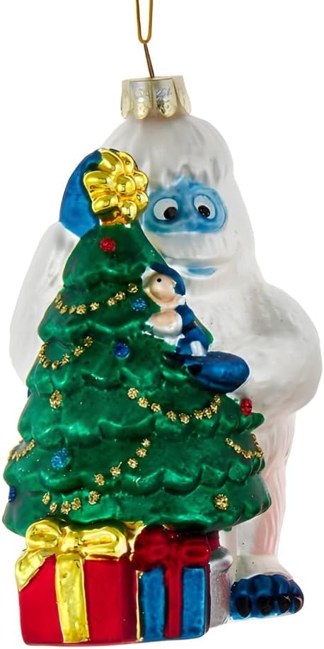 Kurt Adler Bumble & Tree Glass Ornament, 5" - Beloved Rudolph Series