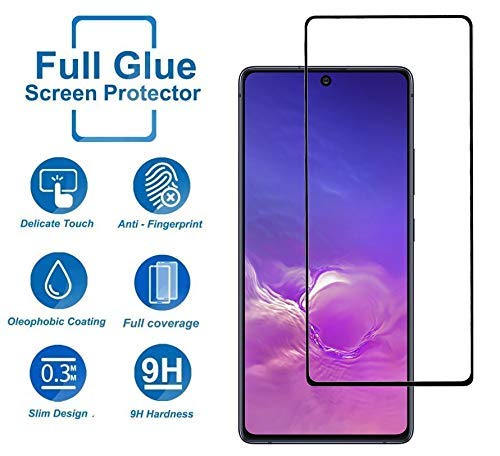 Image of Screen Protector for Samsung Galaxy F62 | M62 (Black) Tempered Glass Edge-to-Edge 6D Screen Guard With Installation Kit