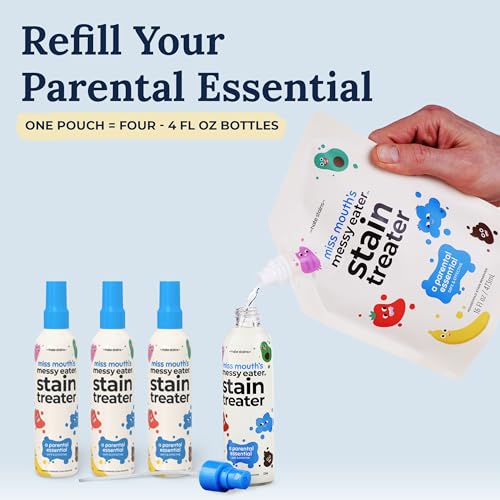 Miss Mouth's Messy Eater Stain Treater - 16oz Refill - Newborn & Baby Essentials - No Dry Cleaning Food, Grease, Coffee Off Laundry, Underwear, Fabric - Image 3