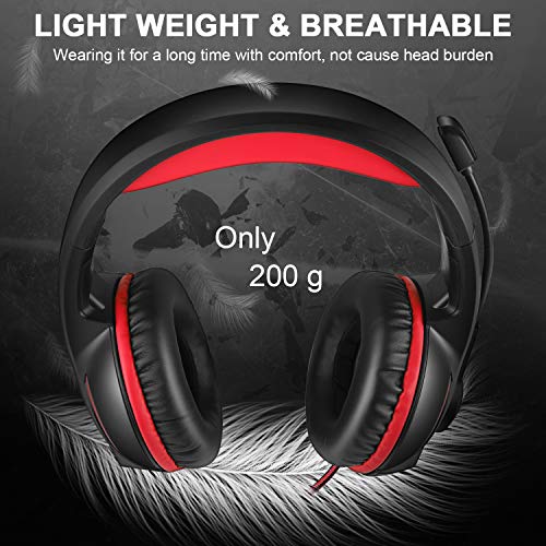 Yinsan Gaming Headset For Nintendo Switch,Wired Gamer Headphones With Microphone For Ps4 Xbox One Pc Ps5,Bass Surround,Over Ear,Volume Control & Noise-Isolation thumb #2